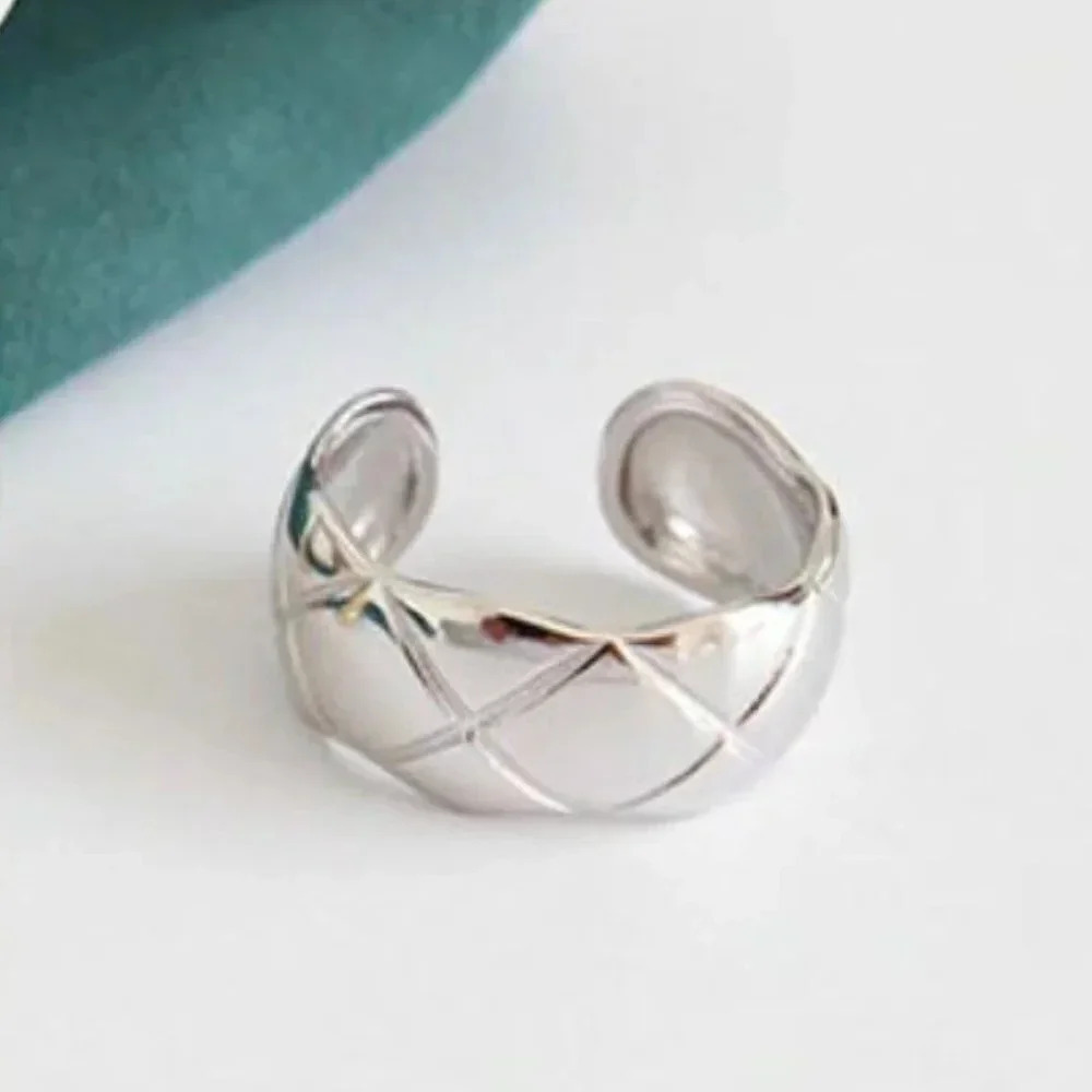 Minimalist 925 Sterling Silver Cross Crush Ring